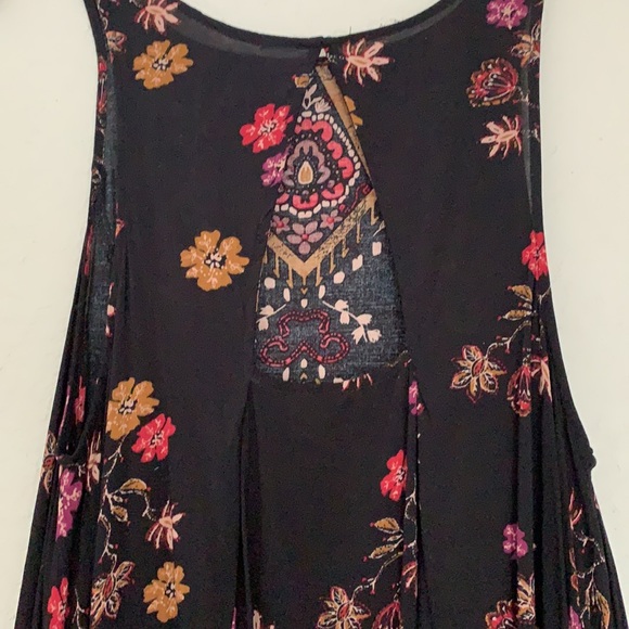 Free People black print dress sz small - Picture 2 of 4